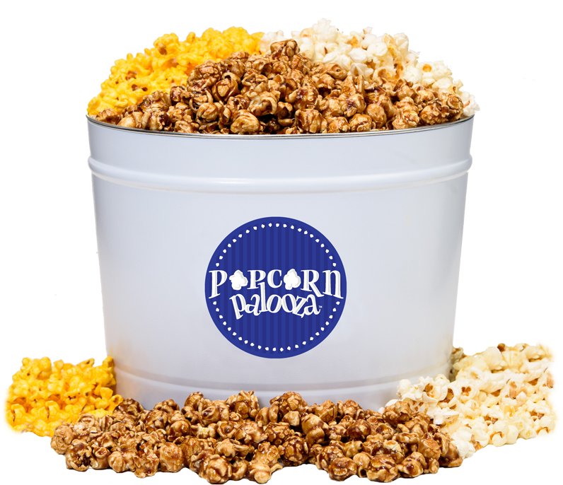 2-Gallon Popcorn Tins – Laughing Mountain Gourmet Popcorn