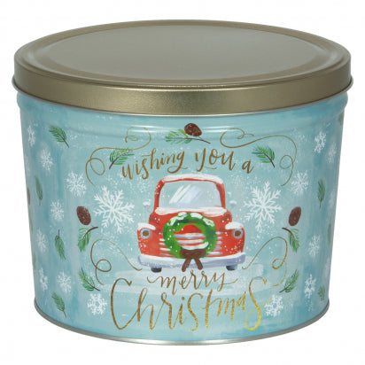 Holiday Two Gallon Gourmet Popcorn Tins